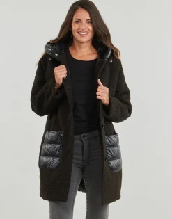 Geox - W CALITHE LONG COAT Noir Discount
