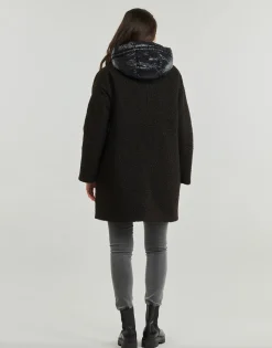 Geox - W CALITHE LONG COAT Noir Discount