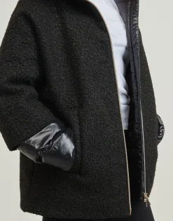 Geox - W CALITHE MID COAT Noir Discount