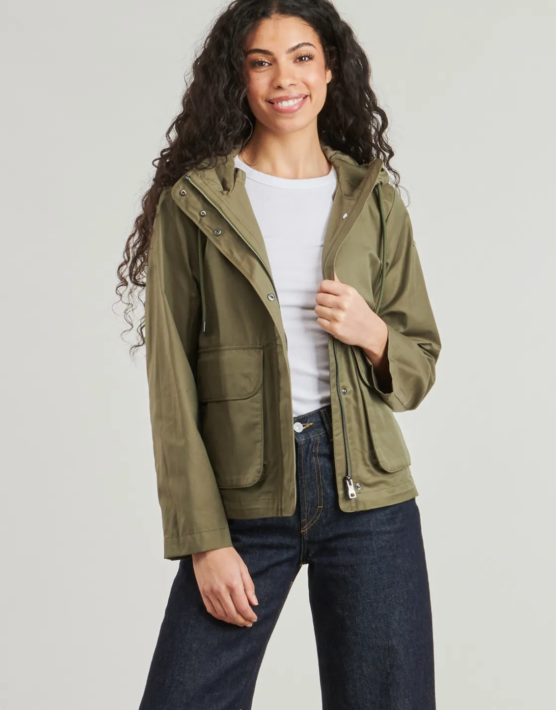 Geox - W ILDE PARKA Kaki Outlet