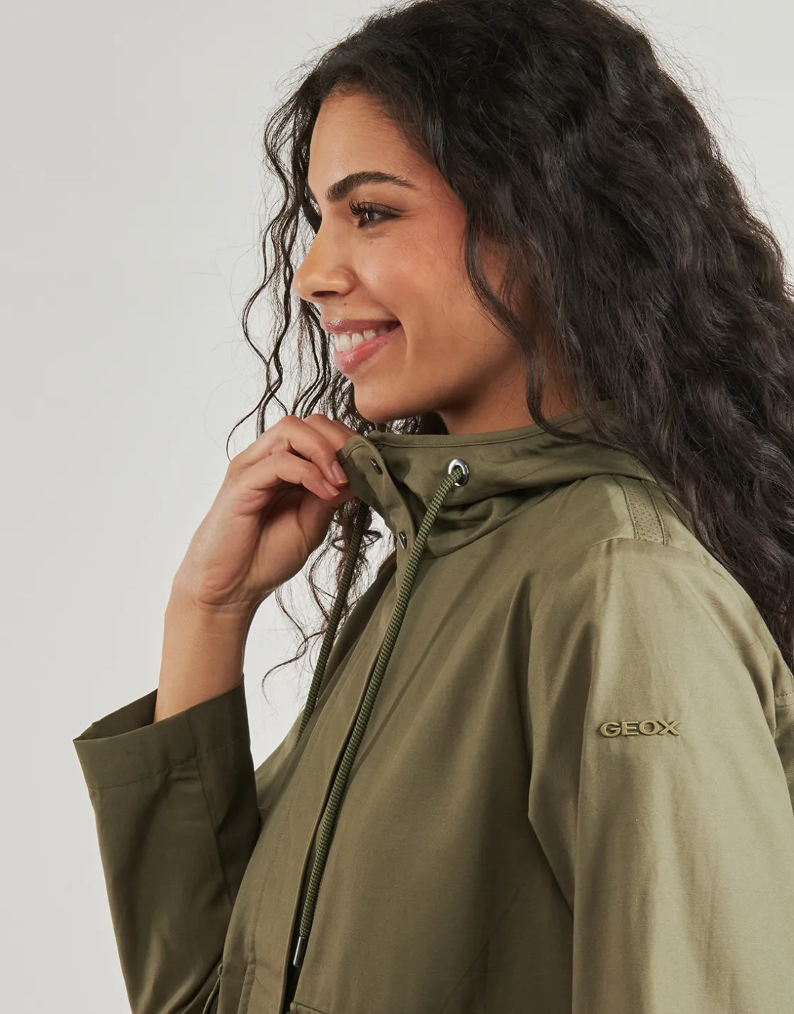 Geox - W ILDE PARKA Kaki Outlet