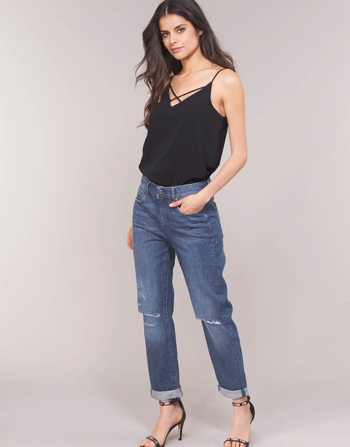 G-Star Raw - 3302 SADDLE MID BOYFRIEND< Jeans