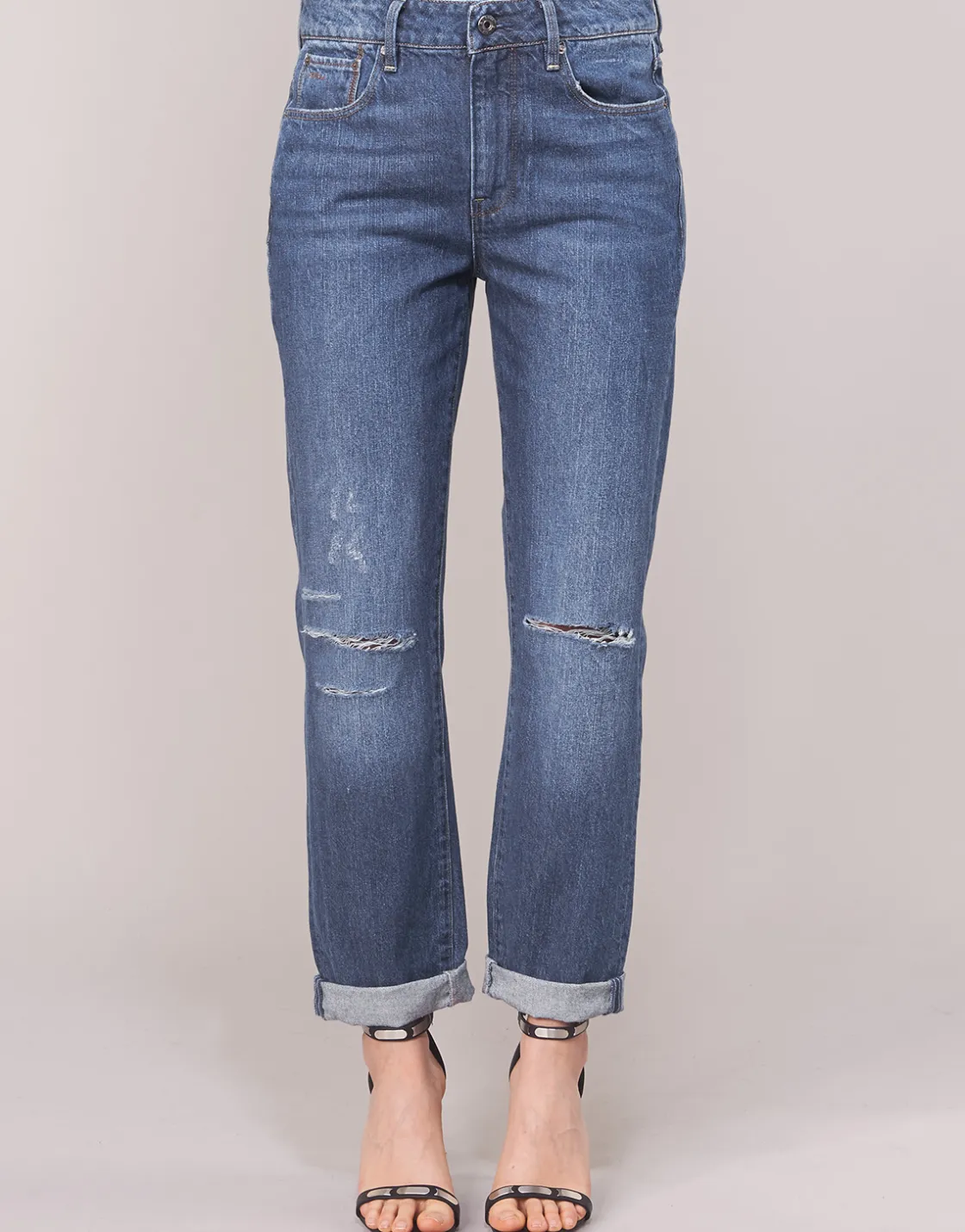G-Star Raw - 3302 SADDLE MID BOYFRIEND< Jeans