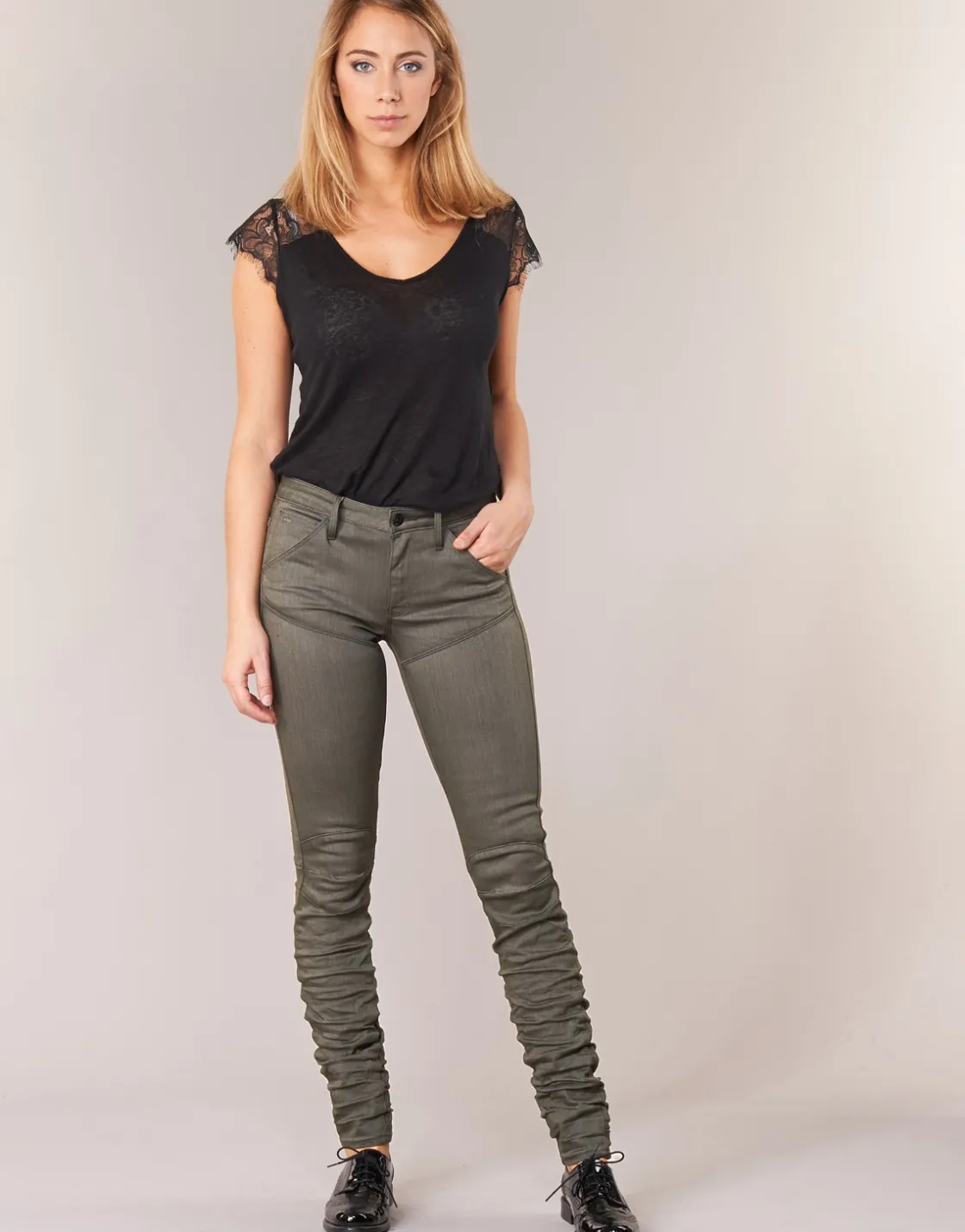 G-Star Raw - 5620 STAQ 3D MID SKINNY COJ WMN Kaki Clearance