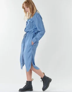 G-Star Raw - Rovic maxi shirt dress ls< Robes
