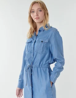 G-Star Raw - Rovic maxi shirt dress ls< Robes