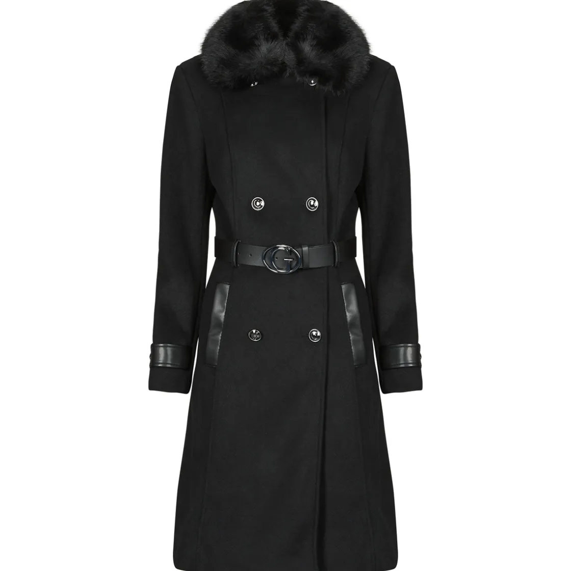 Guess Manteaux^- AMELIA DOUBLE BREAST BELT COAT