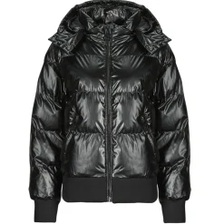 Guess - BICE METALLIC HOODIE PUFFER Noir Discount