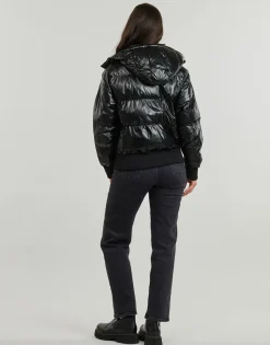 Guess - BICE METALLIC HOODIE PUFFER Noir Discount