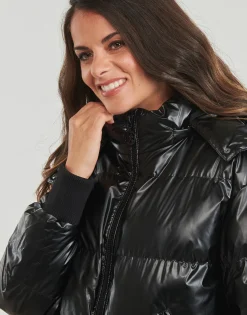Guess - BICE METALLIC HOODIE PUFFER Noir Discount