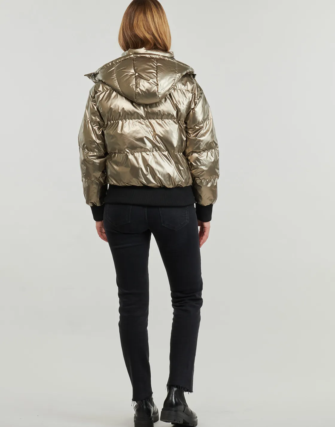 Guess - BICE METALLIC HOODIE PUFFER Bronze Best