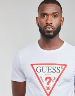 Guess - CN SS ORIGINAL LOGO TEE Blanc Clearance