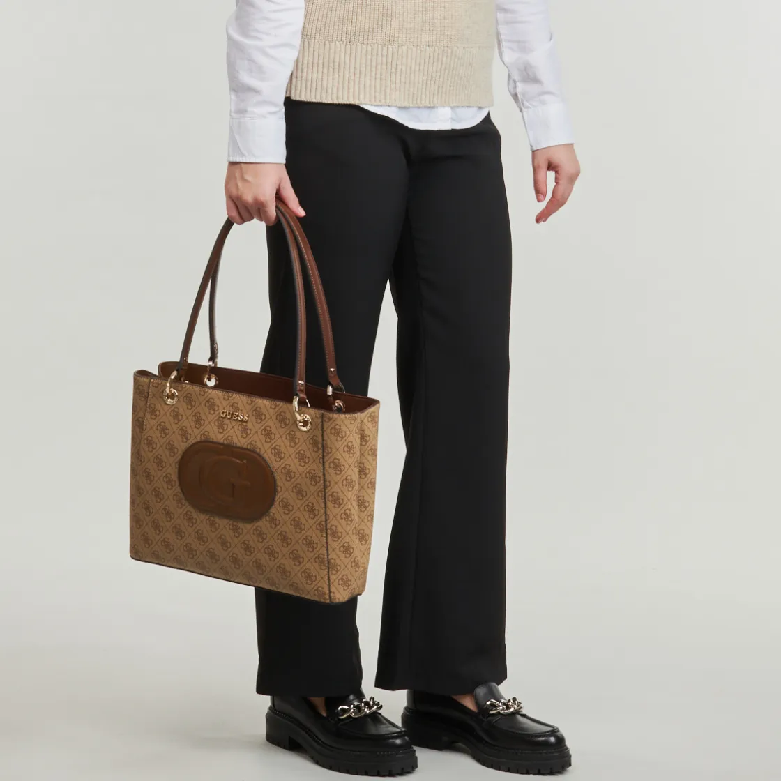 Guess - ECO MIETTA NOEL TOTE Marron Best