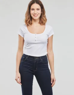 Guess - ES SS KARLEE JEWEL BTN HENLEY< T-shirts & Polos