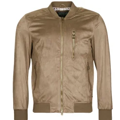 Guess - FAUX SUEDE HOODED BOMBER Beige Sale