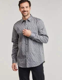 Guess - 4G JACQUARD SHIRT Gris Discount