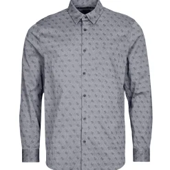 Guess - 4G JACQUARD SHIRT Gris Discount