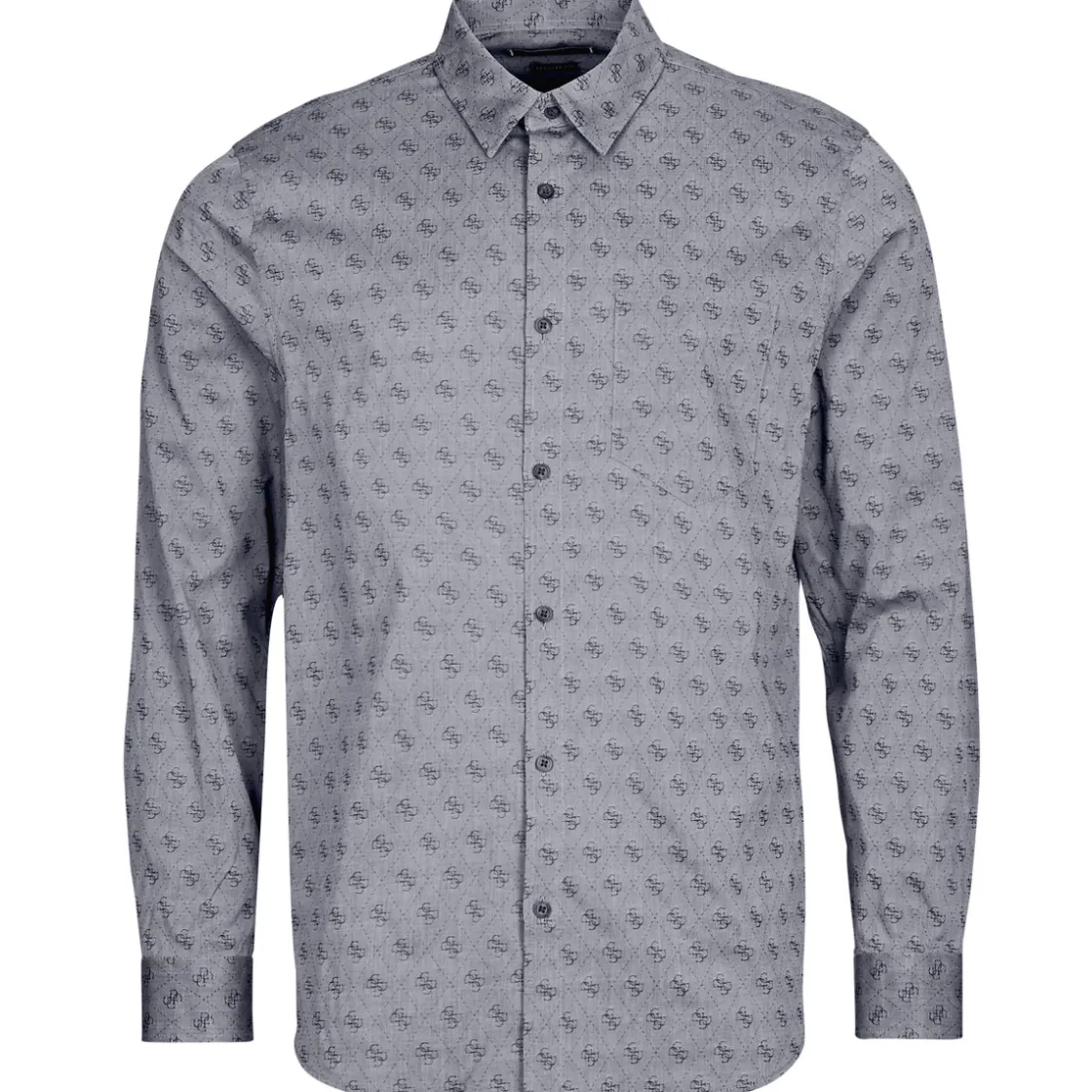 Guess - 4G JACQUARD SHIRT Gris Discount