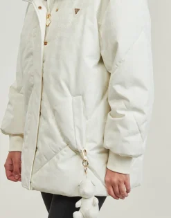 Guess - 4G LOGO PUFFER JACKET Blanc Outlet