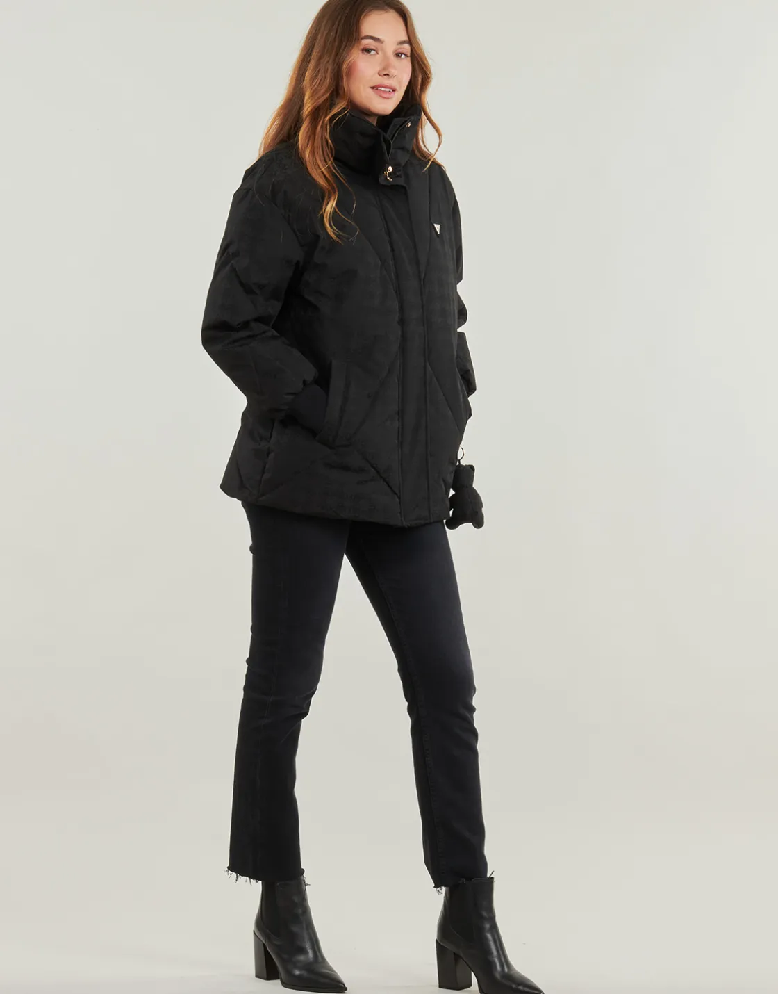 Guess - 4G LOGO PUFFER JACKET Noir Best