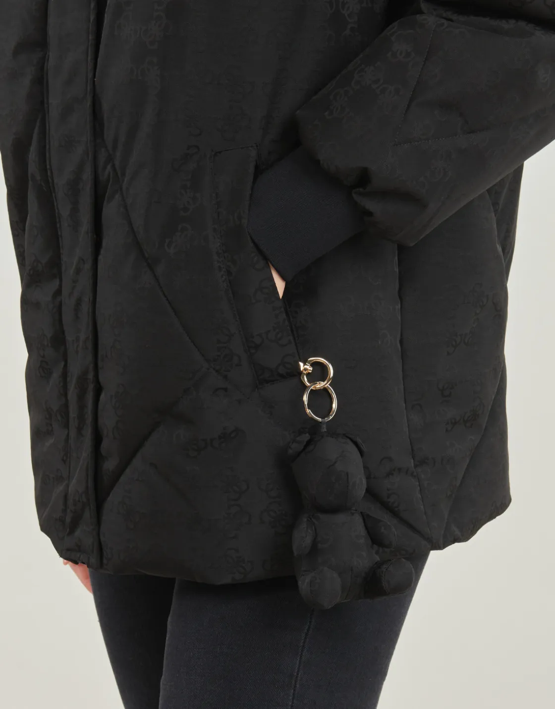 Guess - 4G LOGO PUFFER JACKET Noir Best
