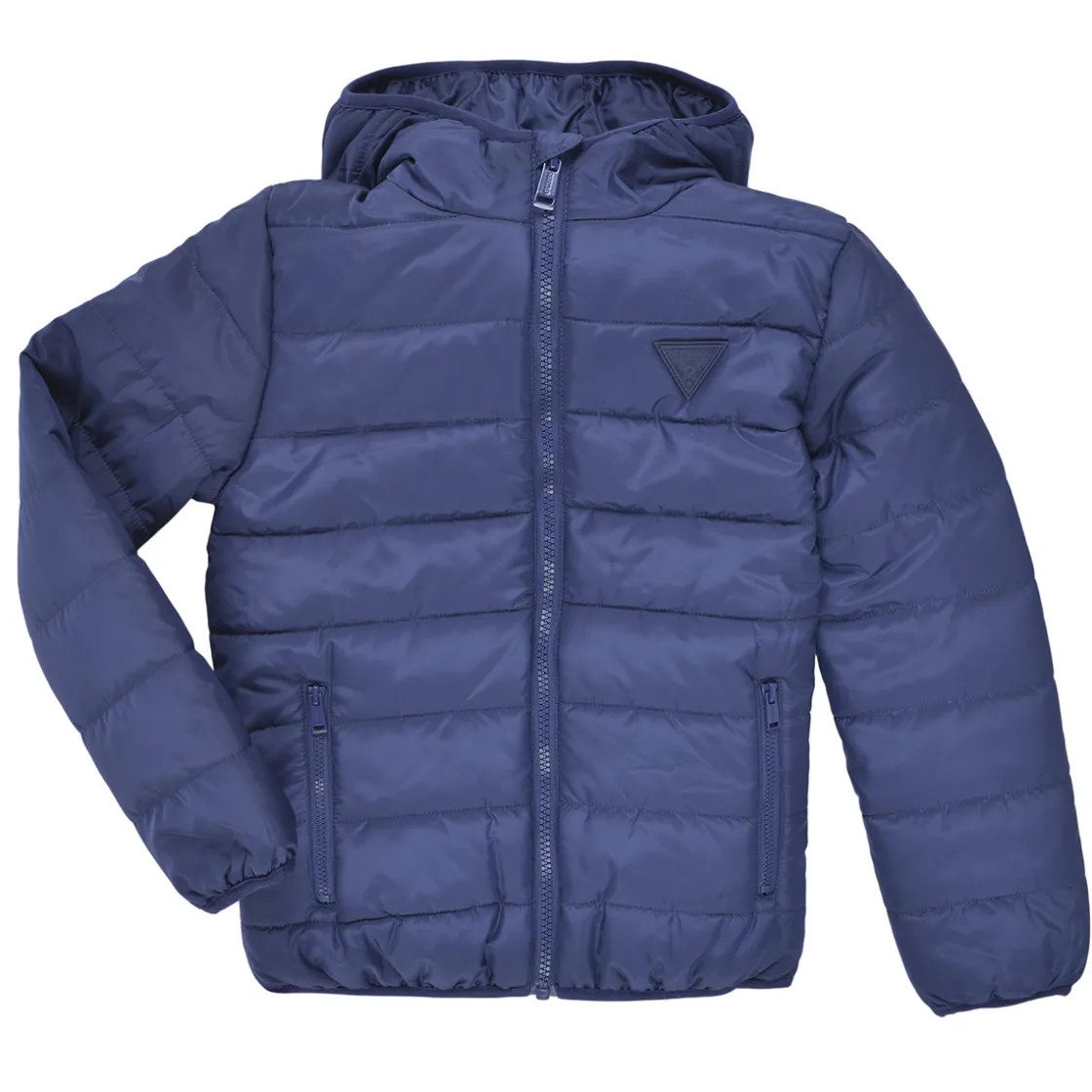 Guess - HOODED LS PADDED PUFFER W ZIP Bleu New