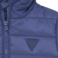 Guess - HOODED LS PADDED PUFFER W ZIP Bleu New