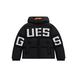 Guess - HOODED PADDED JACKET< Manteaux