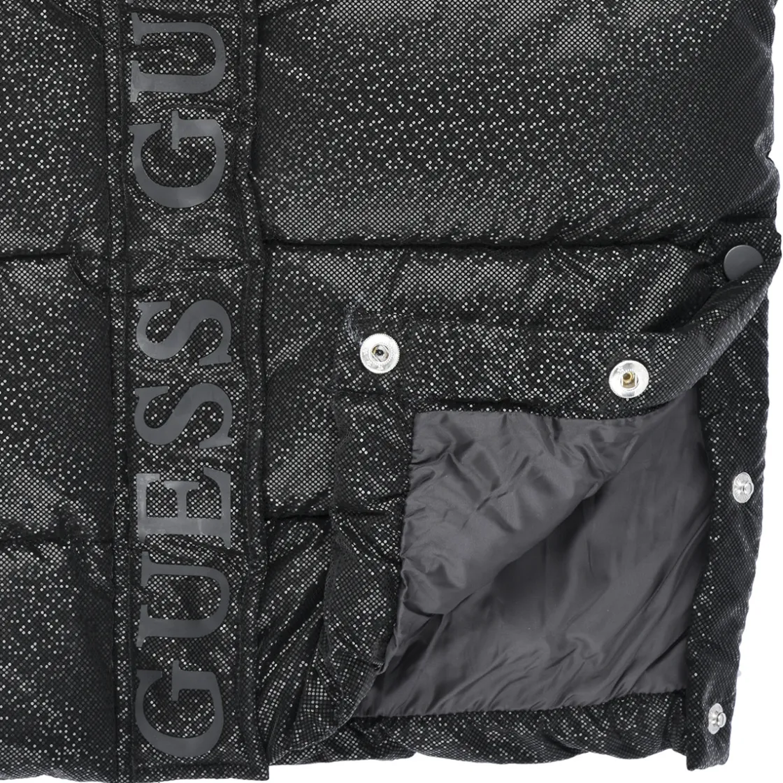 Guess - HOODED PADDED LS JACKET W/ZIP Noir New