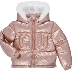 Guess - HOODED PADDED LS PUFFER W/ZIP< Manteaux