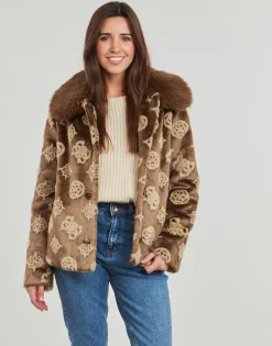 Guess - KARINE FUR LOGO JKT< Manteaux