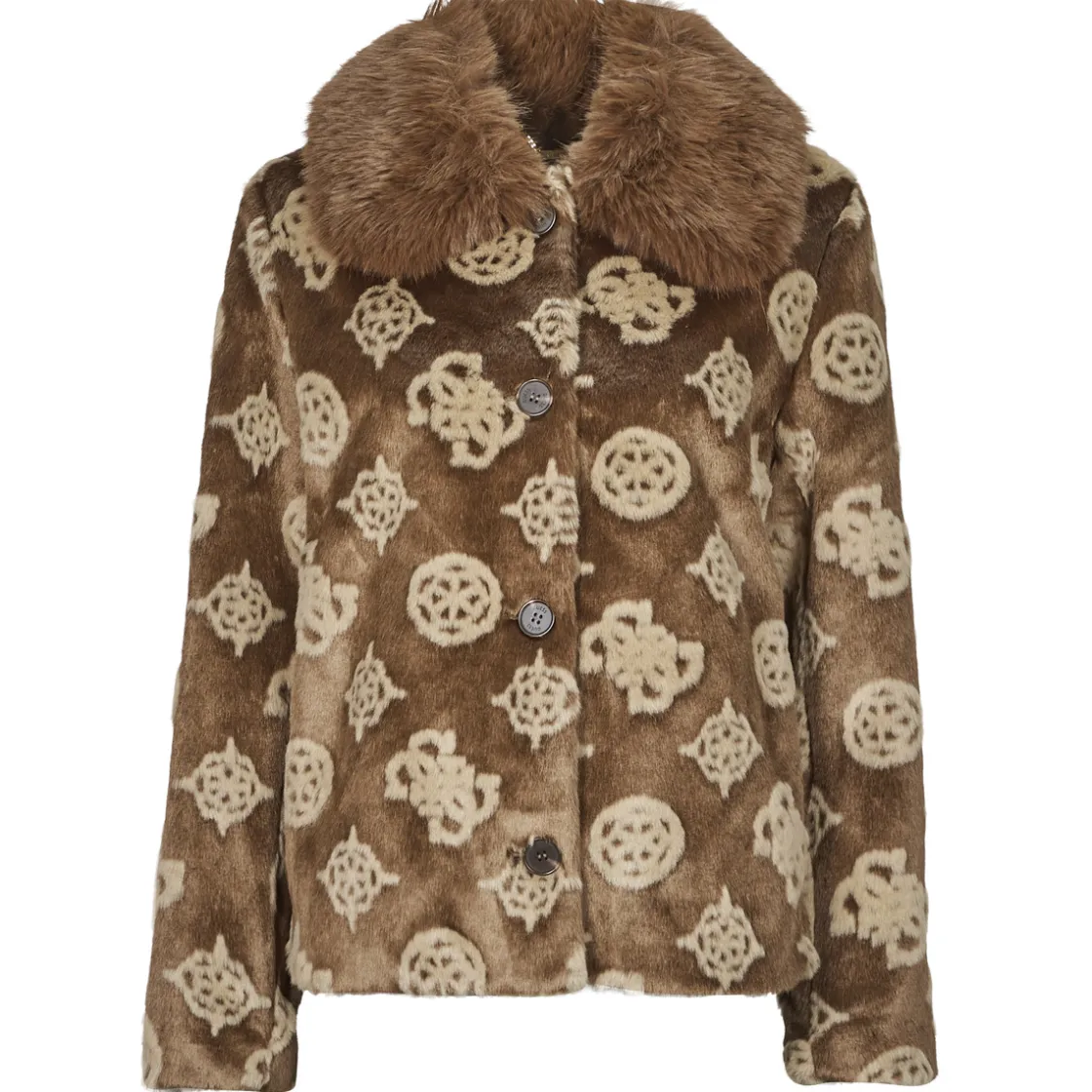 Guess - KARINE FUR LOGO JKT< Manteaux