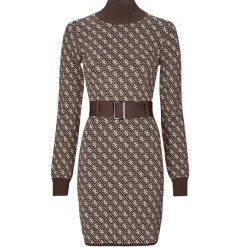 Guess - LISE 4G LS BELTED DRESS SWTR< Robes