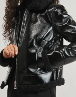 Guess - LS ANDREA FAUX SHEARLING JKT Noir New