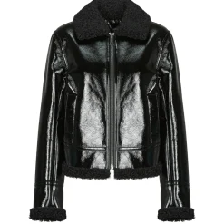 Guess - LS ANDREA FAUX SHEARLING JKT Noir New