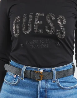Guess - LS CN MIRELA TEE Noir Discount