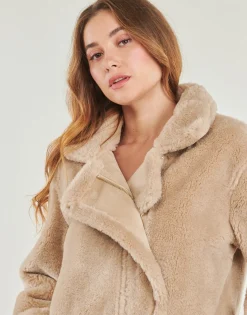 Guess Manteaux^- LS ELISABETTA SHEARLING COAT