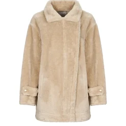 Guess Manteaux^- LS ELISABETTA SHEARLING COAT