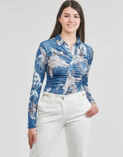 Guess Tops / Blouses^- LS SHIRRED SNAP MILANA TOP