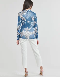 Guess Tops / Blouses^- LS SHIRRED SNAP MILANA TOP