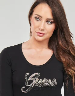 Guess - LS SN SCRIPT TEE< T-shirts & Polos