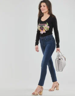 Guess T-shirts & Polos^- LS SN TRIANGLE FLOWERS TEE