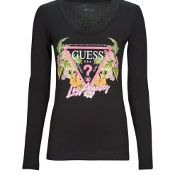 Guess T-shirts & Polos^- LS SN TRIANGLE FLOWERS TEE