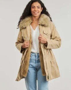 Guess Manteaux^- LUCIE PARKA FAUX FUR