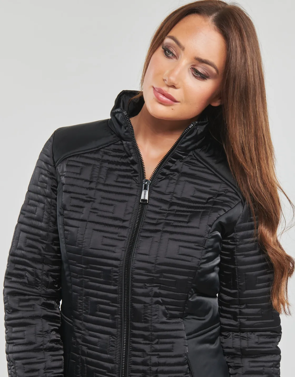 Guess - MARINE LONG JACKET Noir New