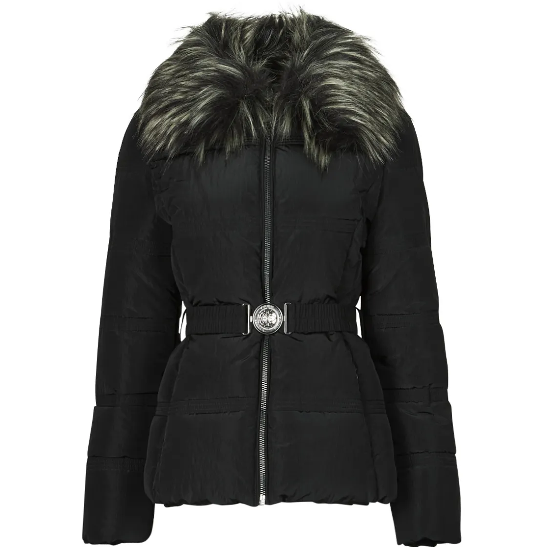 Guess - NEW MARISOL SHORT BELTED JACKE Noir Sale