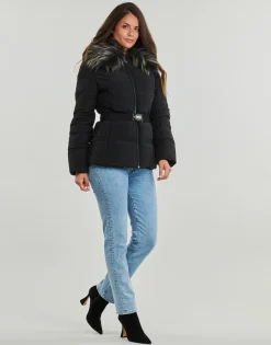 Guess - NEW MARISOL SHORT BELTED JACKE Noir Sale