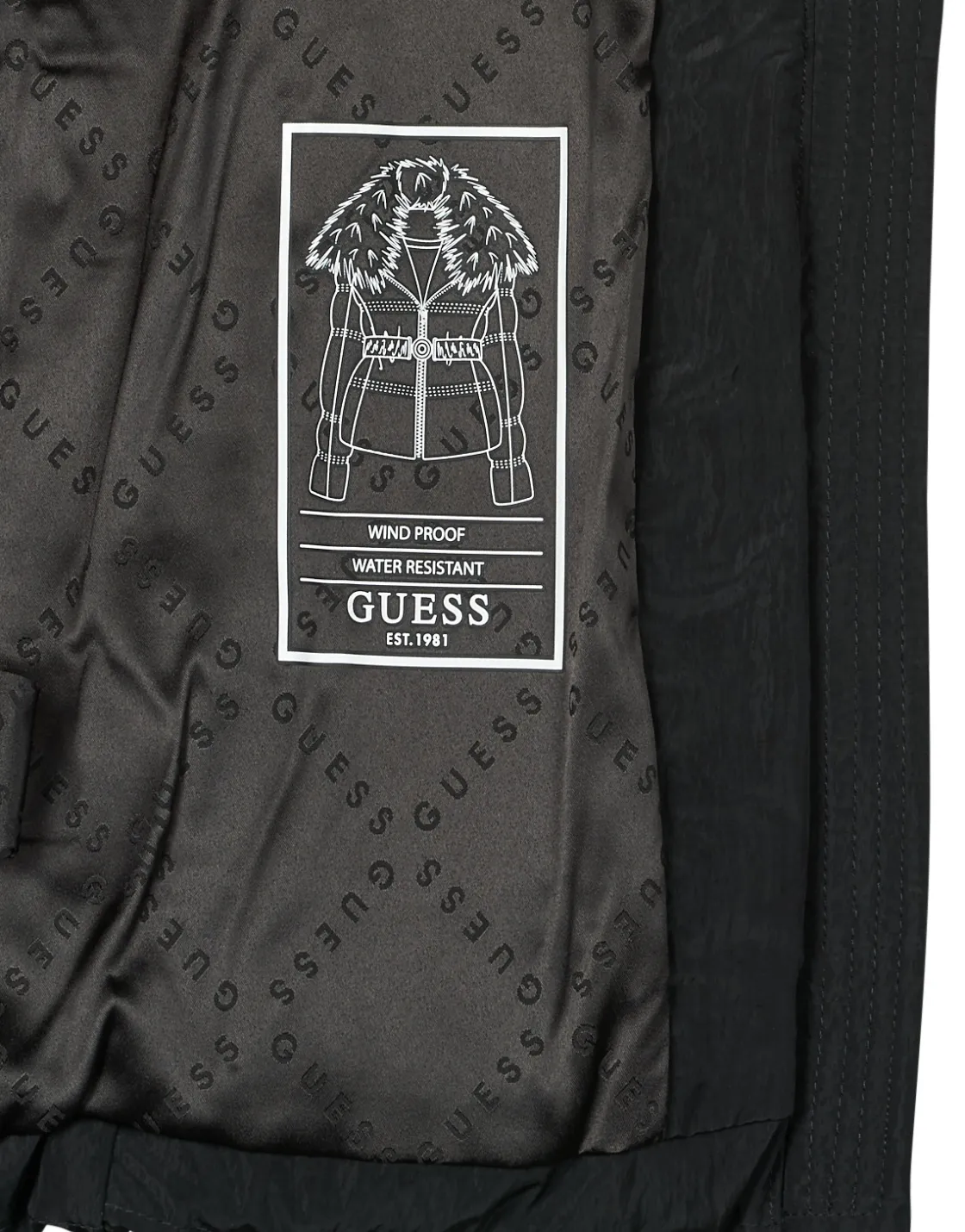 Guess - NEW MARISOL SHORT BELTED JACKE Noir Sale
