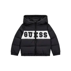 Guess - PADDED HOODED LS JACKET W ZIP Noir Sale