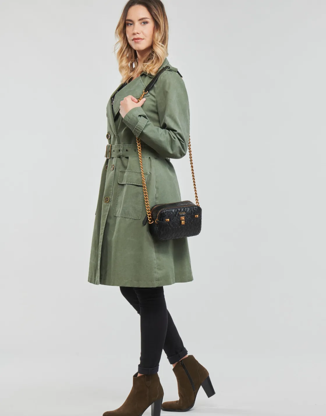 Guess - PRISCA TRENCH Kaki Clearance
